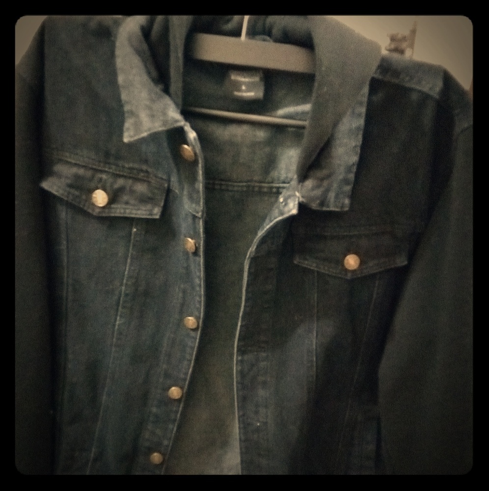 Black/grey Jean jacket hoodie